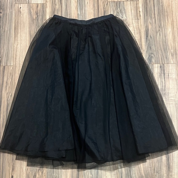 Alex Evenings Black Tulle Midi Skirt Size Large Formal A-Line Party Skirt - Picture 1 of 7
